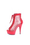 Delight Rhinestone Net Red Platform Ankle Boots