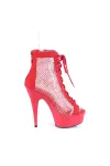Delight Rhinestone Net Red Platform Ankle Boots