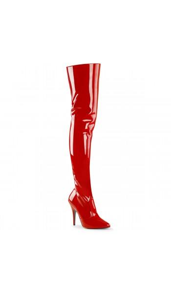 Seduce Red Thigh High Kinky Boots