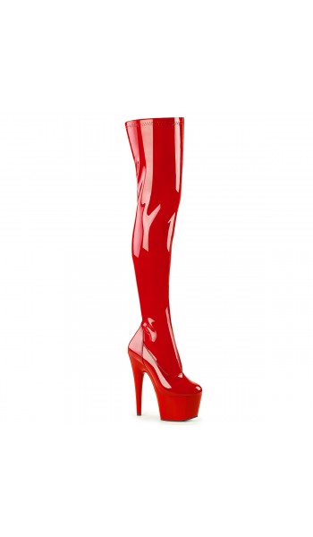 Adore Red Thigh High Platform Boots