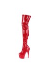 Adore Red Thigh High Platform Boots