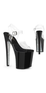 Xtreme 8 Inch Ankle Strap Rhinestone Platform Sandal