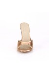 Classique Rose Gold Faux Leather 4 Inch Mule