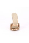 Classique Rose Gold Faux Leather 4 Inch Mule