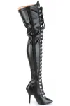 Seduce Lace Up Thigh High Boots