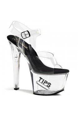 Tips Clear Platform Stripper Sandal