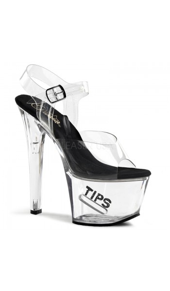 Tips Clear Platform Stripper Sandal