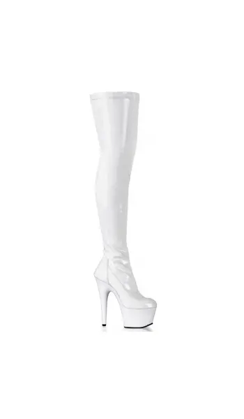 Adore White Thigh High Platform Boots