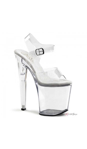 Clear Xtreme 8 Inch High Platform Sandal